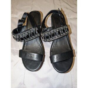 Torrid Gem Wedged Platform Sandals - New/Never Worn - Size 11W - Black